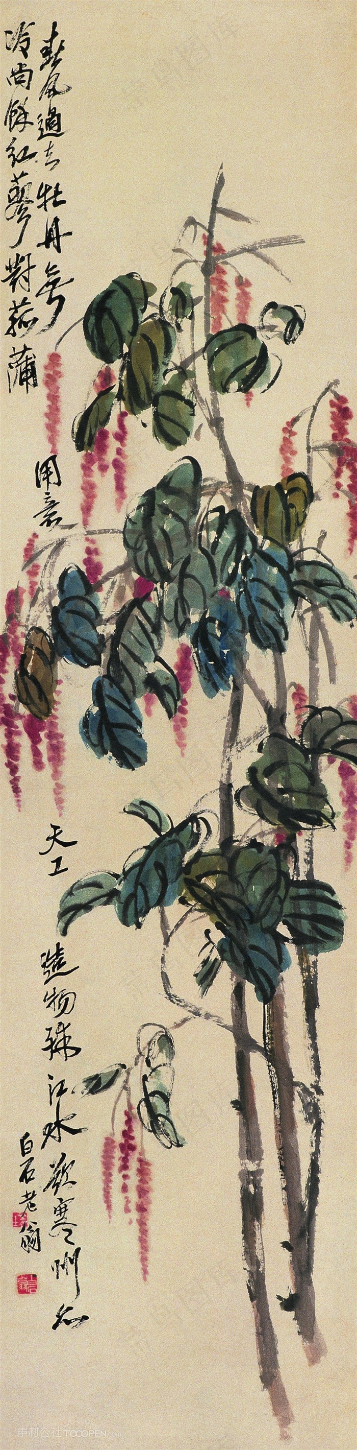 齐白石花草植物国画图片