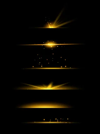 金黄色酷炫炫丽光效