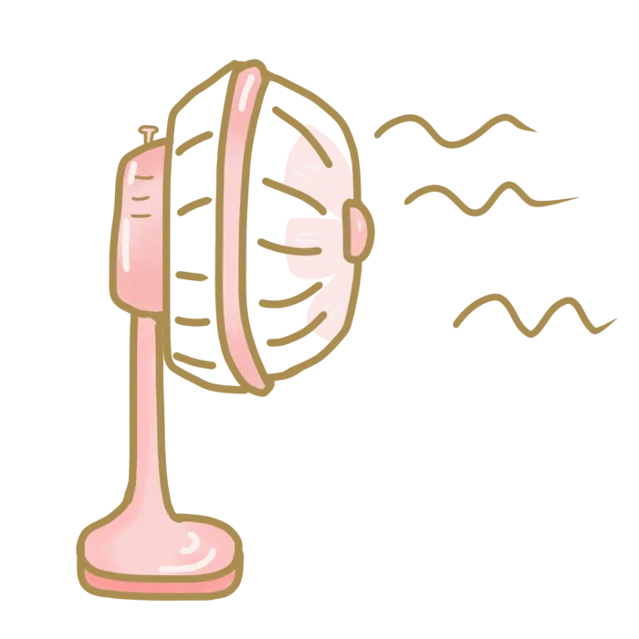 夏季手绘卡通电风扇装饰图案psd模版下载