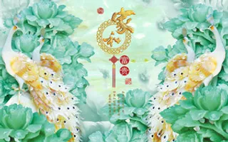 雕塑玉雕背景风景