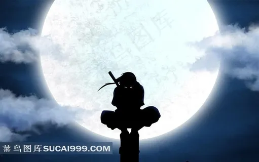 日本动漫火影忍者圆月高清壁纸