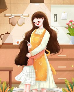 母亲节插画 