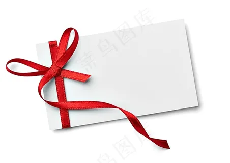 简约长绸带贺卡高清摄影图片 简约长绸带贺卡高清摄影图片