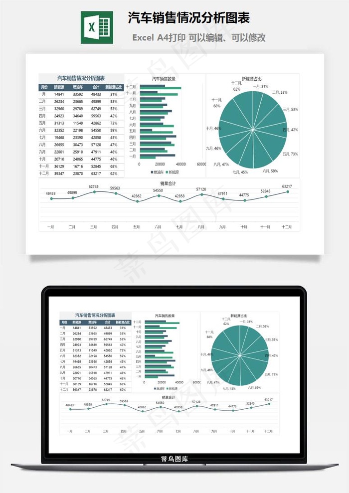 汽车销售情况分析图表