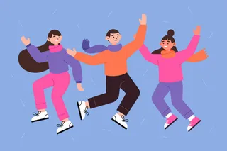 冬天服饰服装冬装穿冬装保暖冬季卡通人物男女装Ai矢量图片素材