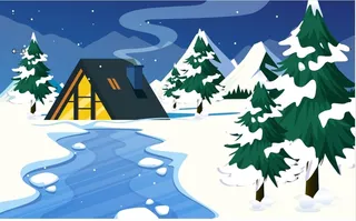 设计冬天卡通背景