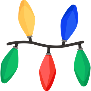 圣诞节彩灯装饰元素