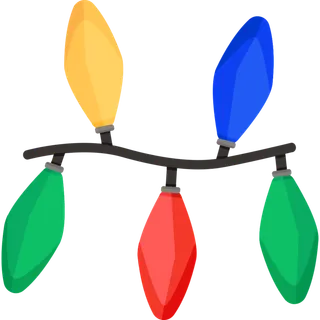 圣诞节彩灯装饰元素