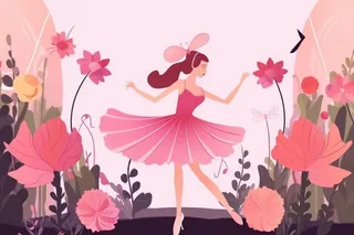 舞蹈音乐粉色少女学习背景