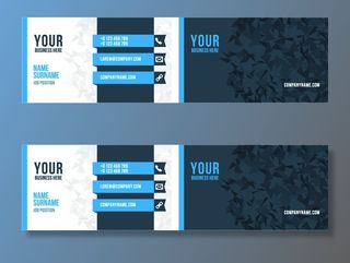 蓝色时尚商务名片