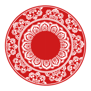 红色喜庆简约风传统吉祥纹样纹路纹理免扣PNG素材图片 (81)