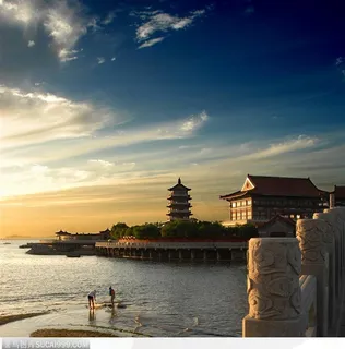 八仙过海蓬莱仙岛的宝塔阁楼图片