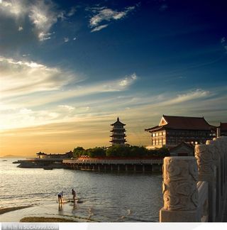 八仙过海蓬莱仙岛的宝塔阁楼图片