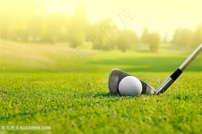 球杆和高尔夫球高清图片