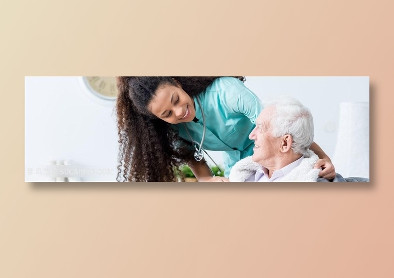 家庭医生与老年人高清图片