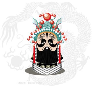 卡通京剧戏剧人物脸谱插画PNG图片 国潮中国风Q版戏剧人物PS素材
