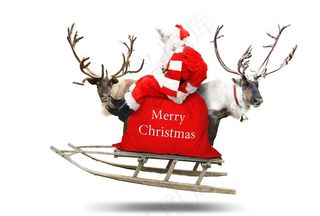 行走中的圣诞老人