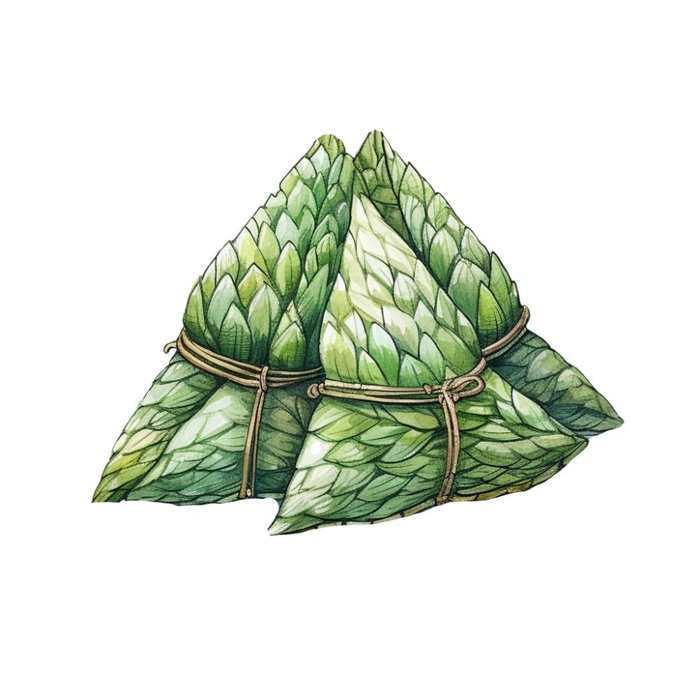 粽子绿叶免抠(1024x1024)