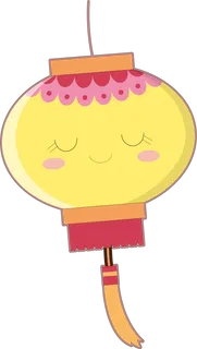 卡通手绘灯笼中秋节元宵节花灯新年海报元素PNG免扣PS素材