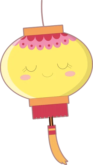 卡通手绘灯笼中秋节元宵节花灯新年海报元素PNG免扣PS素材