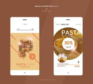 UI多页面包装展示手机APP交互界面样机长图概念PSD设计模板