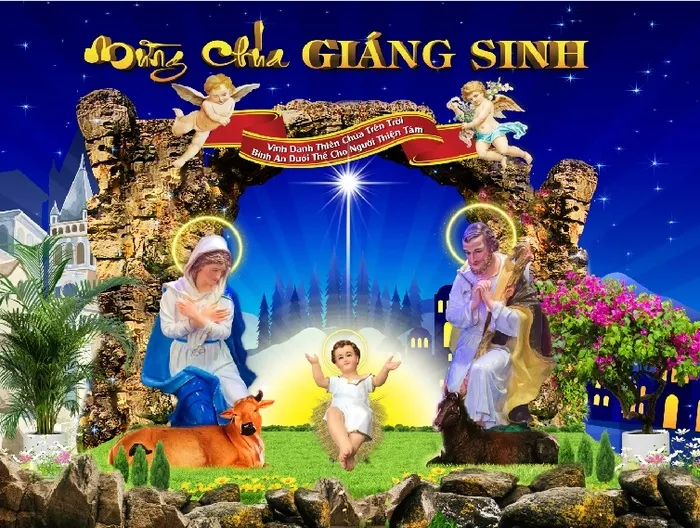 圣诞节越南背景风景