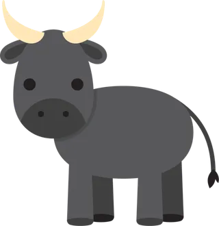 黑牛线条画素材现代农业