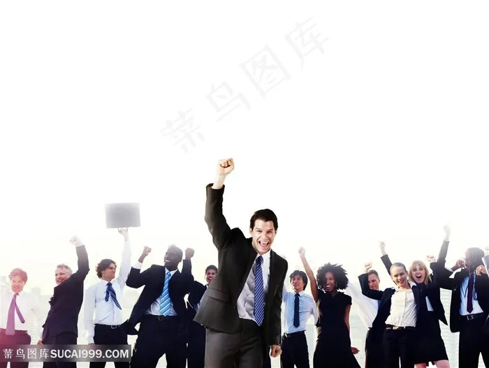 加油打气的商务团队人物高清图片职场人物