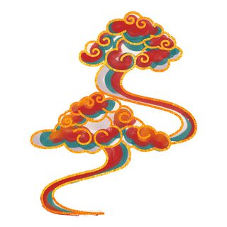 中国风中式国潮敦煌云纹祥云插画图案云朵云彩元素PSDAI设计素材