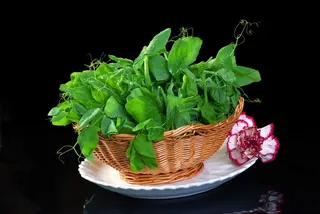 豌豆尖火锅配菜美食设计素材