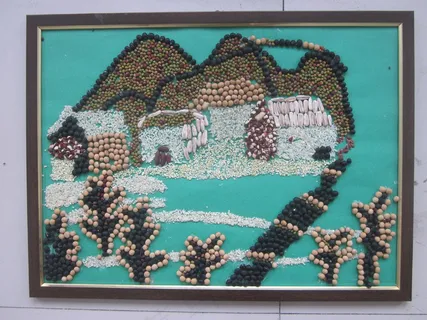 豆子粘贴画图片大全