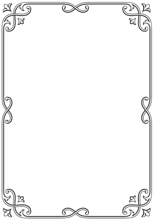 欧式复古线条边框花纹AI矢量LOGO角框花边分割线设计PSD卡片素材