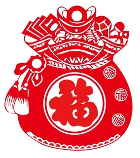 矢量春节剪纸福袋 矢量春节剪纸福袋