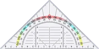 三角线条黑白尺卡通