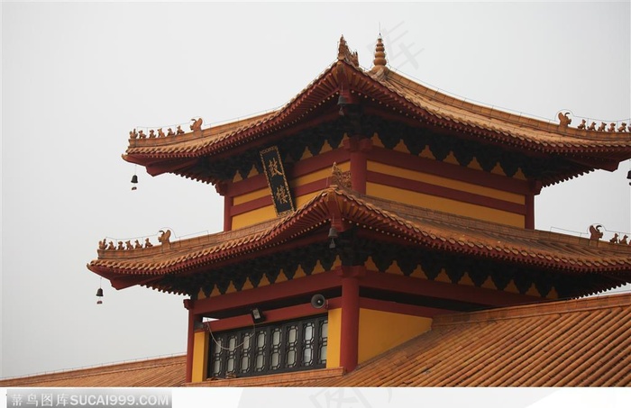 寺院风光-鼓楼屋顶