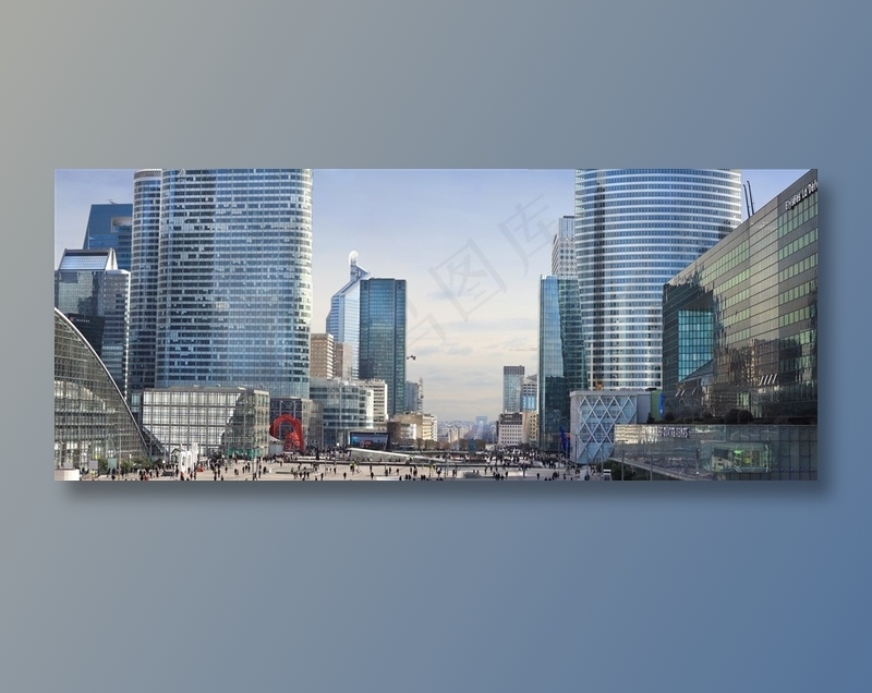 城市玻璃建筑效果图