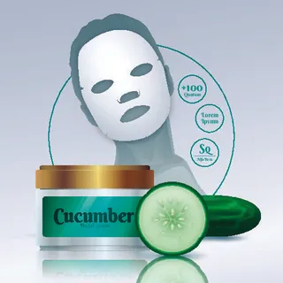 广告绿色面膜介绍素材