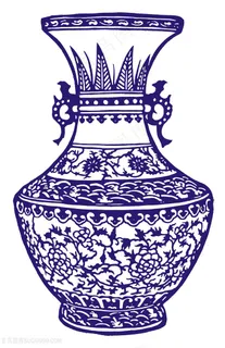 神兽耳瓶梅花植物国粹青花瓷中国风图片 神兽耳瓶梅花植物国粹青花瓷中国风图片