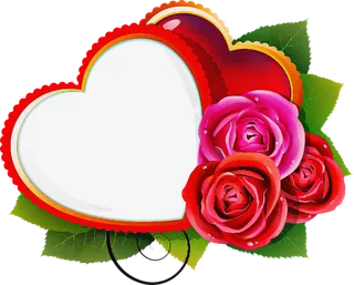 卡通简笔爱心相框