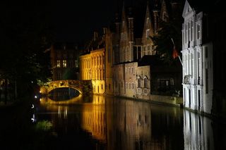 高清唯美城市夜景江边夜景
