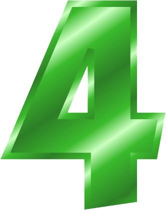 数字 4 PNG免抠(332x421)