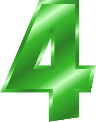 数字 4 PNG免抠(332x421)
