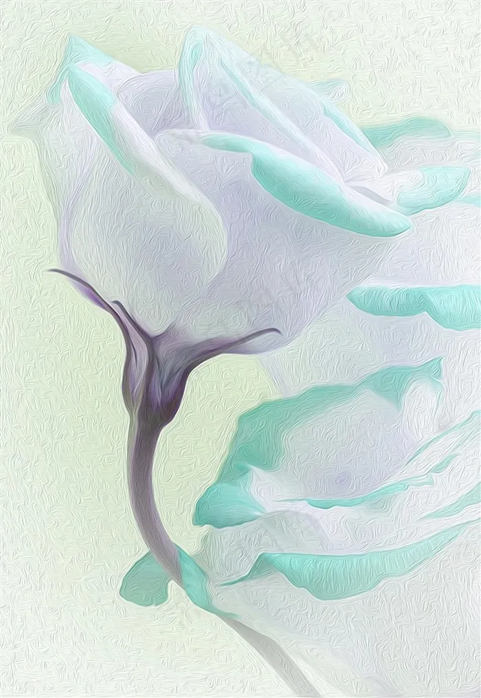 蓝色玫瑰油画 蓝色玫瑰油画