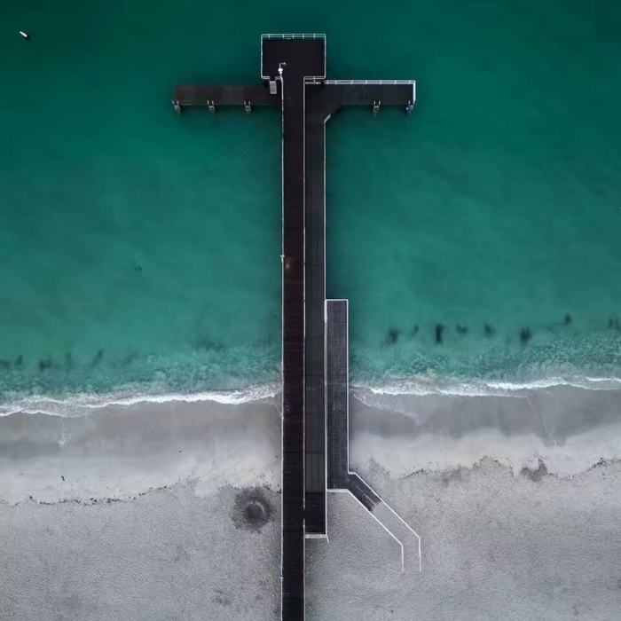 海边俯视图