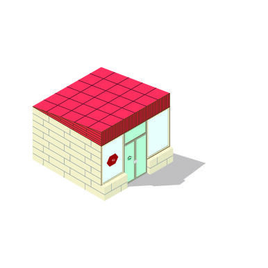 分析图素材图标集合景观建筑立面插画场景AI矢量图形设计