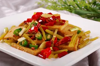 川菜湘菜高清菜谱 浆水杆煎豆腐20元例