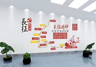 党建文化墙长征精神