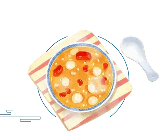 腊八元素-卡通腊八节腊八粥艺术字体八宝粥PNG免扣腊八海报装饰插画PNG素材