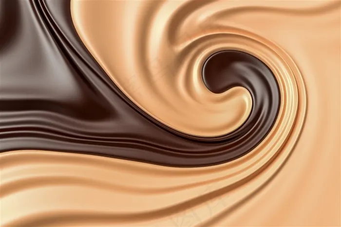 香浓的双色巧克力酱高清图片