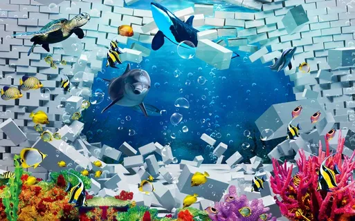 海底世界背景墙  海底世界背景墙